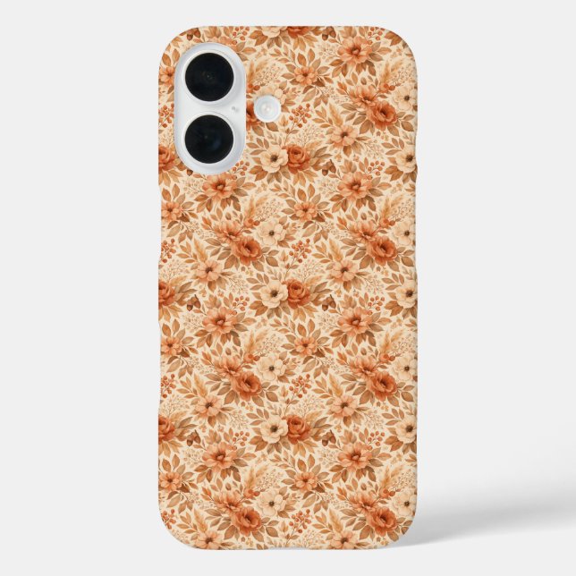 Cozy Autumn Floral Pattern Case-Mate iPhone Case (Back)