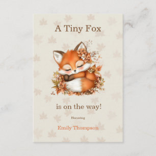 Cozy Autumn Fox Baby Shower Cozy Woodland Party Enclosure Card