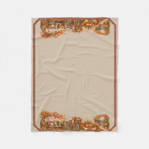 Cozy Autumn Garden Fleece Blanket