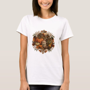 Cozy Autumn Harvest Retro Cottagecore T-Shirt
