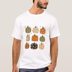 Cozy Autumn Harvest Watercolor Pumpkin T-Shirt