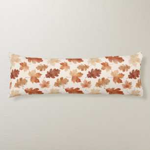 Cozy Autumn Leaf Pattern Body Pillow