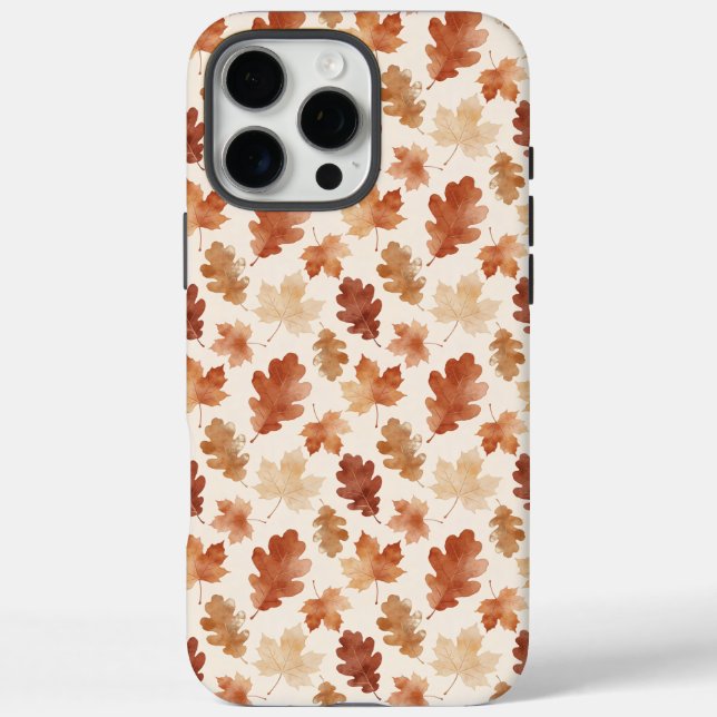 Cozy Autumn Leaf Pattern Case-Mate iPhone Case (Back)