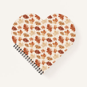 Cozy Autumn Leaf Pattern Notebook