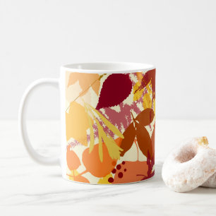 Cozy Autumn Leaves Pattern Mug