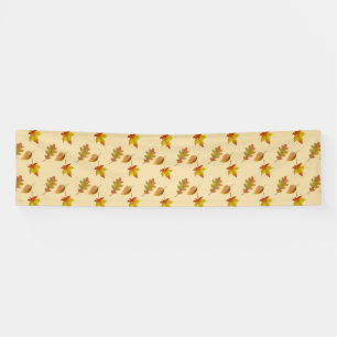 Cozy autumn maple leaves oak leaves banner