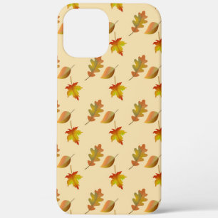 Cozy autumn maple leaves oak leaves iPhone 12 pro max case