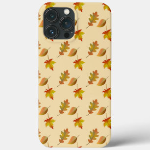 Cozy autumn maple leaves oak leaves iPhone 13 pro max case