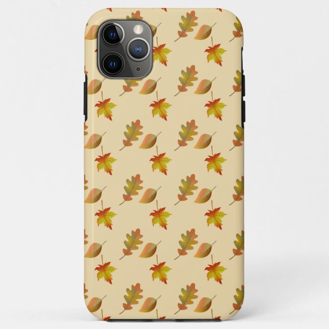 Cozy autumn maple leaves oak leaves Case-Mate iPhone case (Back)