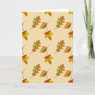 Cozy autumn maple leaves oak leaves  invitation