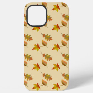 Cozy autumn maple leaves oak leaves iPhone 12 pro max case