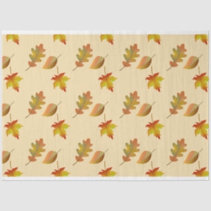 Cozy autumn maple leaves oak leaves tissue paper