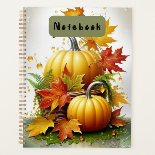 Cozy Autumn Notebook Planner (Front)