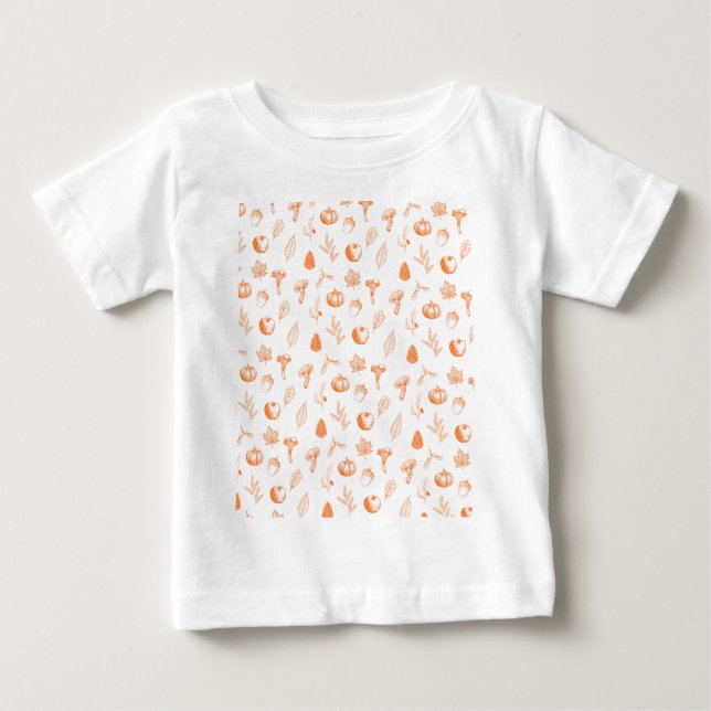 Cozy Autumn Pattern Baby T-Shirt (Front)