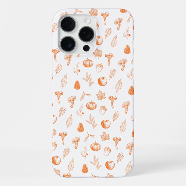 Cozy Autumn Pattern iPhone Case (Back)