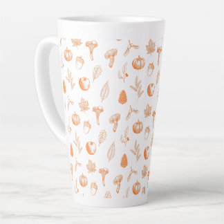 Cozy Autumn Pattern Latte Mug