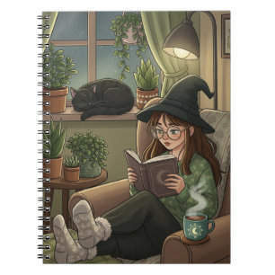 Cozy Autumn Reading Nook - Witch Cat Books Tea