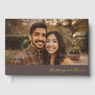 Cozy Autumn Rustic Photo Guest Book