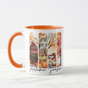 Cozy Autumn Season Brushstroke Mug
