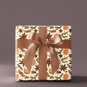Cozy Autumn Spice Wrapping Paper Roll