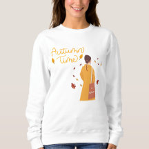 Cozy Autumn Time | Cute Fall Graphic Pullover