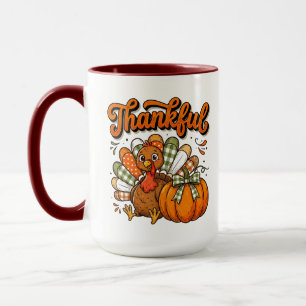 Cozy Autumn Turkey Harvest Celebration Mug