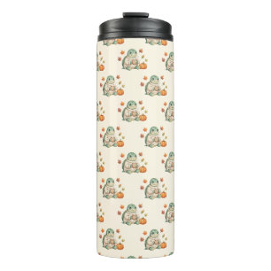 Cozy Autumn Turtle Kawaii Pumpkin Spice Latte  Thermal Tumbler