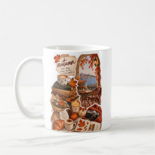 Cozy Autumn Vibes – Aesthetic Fall Sticke Coffee Mug