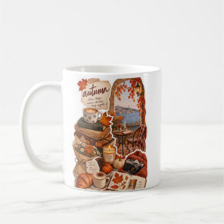 Cozy Autumn Vibes – Aesthetic Fall Sticke Coffee Mug