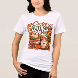 Cozy Autumn Vibes Fall T-Shirt Tri-Blend Shirt