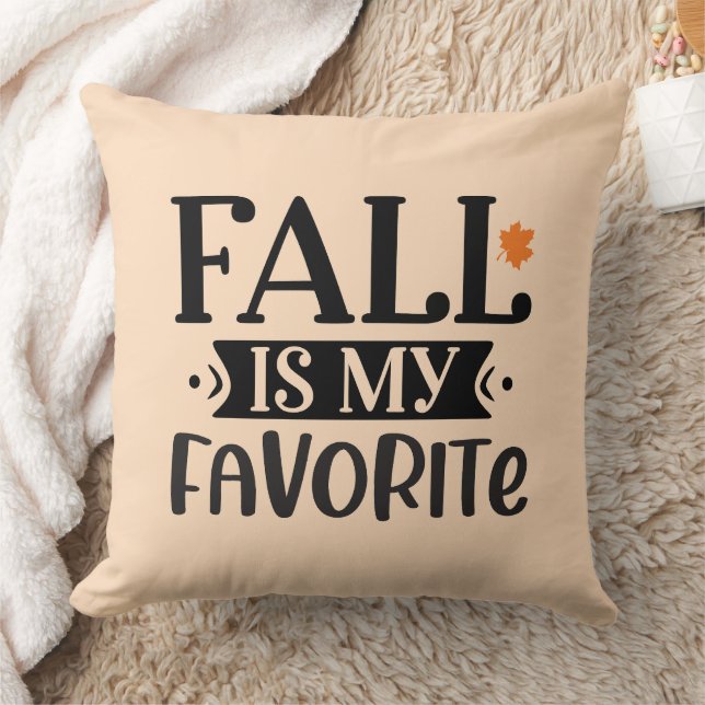 Cozy Autumn Vibes Throw Pillow (Blanket)