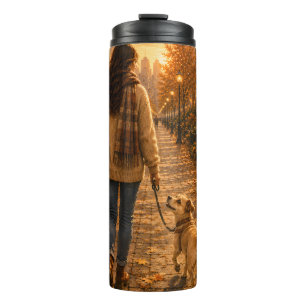 Cozy Autumn Walk with My Best Friend Thermal Tumbler