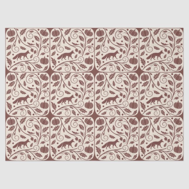 Cozy Autumnal Tissue Paper (Front)