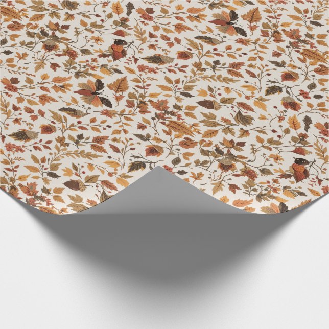 Cozy Autumnal Wrapping Paper (Corner)