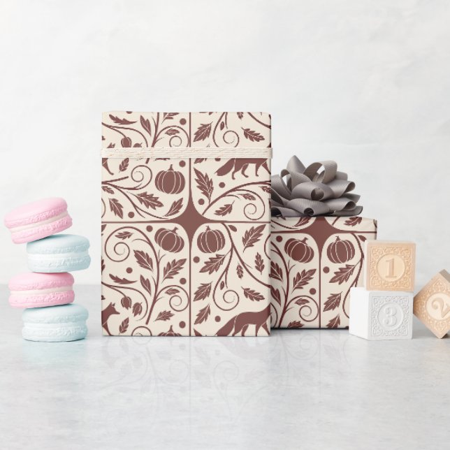 Cozy Autumnal Wrapping Paper (Baby Shower)