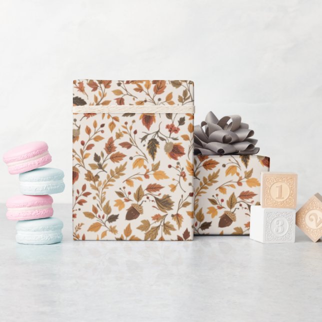 Cozy Autumnal Wrapping Paper (Baby Shower)