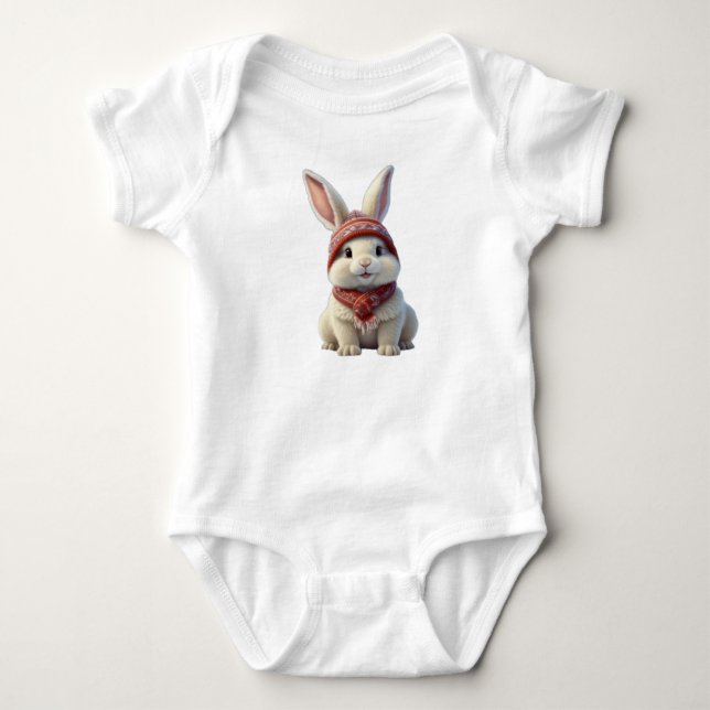 Cozy Baby Bunny Bodysuit (Front)