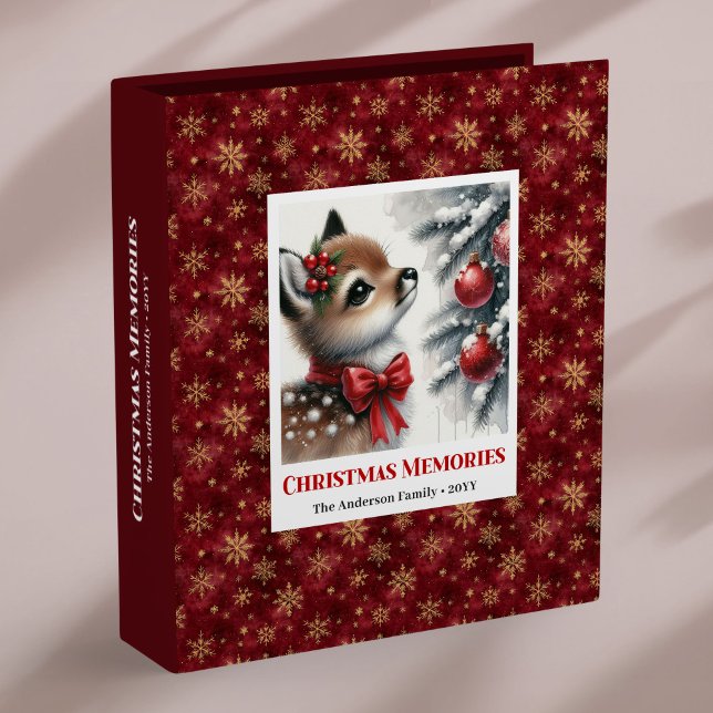 Cozy baby deer snowy forest custom memory album  binder (Cozy baby deer snowy forest custom memory album binder

)