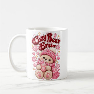 Cozy Bear Era Cute Pink Christmas Coffee Mug