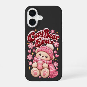 Cozy Bear Era Cute Pink Christmas iPhone 16 Case