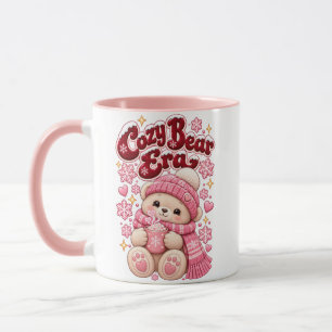 Cozy Bear Era Cute Pink Christmas Mug