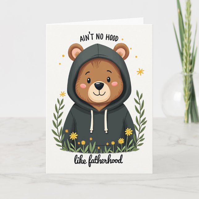 Cozy Bear Fathers Day Card (Front)