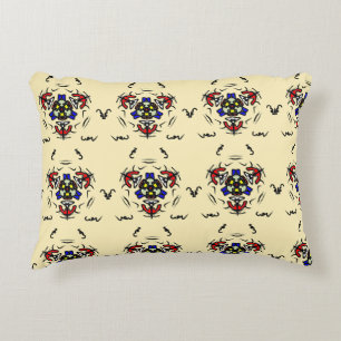 Cozy Beige Mandala Accent Pillow