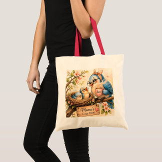  Cozy Bird Family Tote Bag