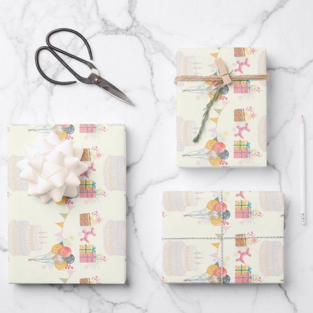 Cozy Birthday Card  Wrapping Paper Sheet (Front)