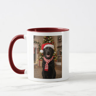 Cozy Black Lab Happy Howlidays Christmas Mug
