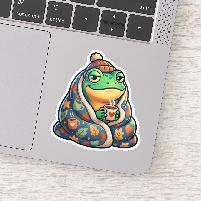 Cozy Blanket Frog Sticker (Detail)