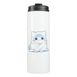 Cozy Blanket Kitten Kawaii Cute Cat Design Thermal Tumbler