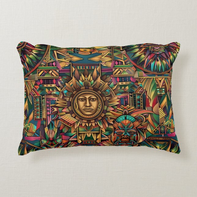 Cozy Blue "Vibrant Historical Emblem" Plush Bath M Accent Pillow (Front)