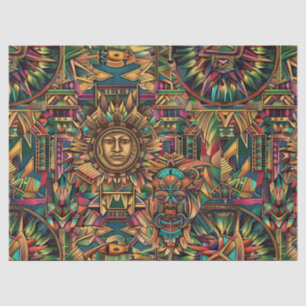 Cozy Blue "Vibrant Historical Emblem" Tissue Paper